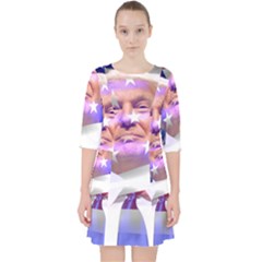 Donald Trump Flag Quarter Sleeve Pocket Dress by vintagetrump