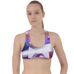 Donald Trump Flag Criss Cross Racerback Sports Bra