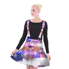 Donald Trump Flag Suspender Skater Skirt by vintagetrump