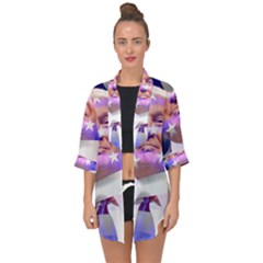 Donald Trump Flag Open Front Chiffon Kimono