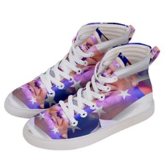 Donald Trump Flag Women s Hi-top Skate Sneakers by vintagetrump