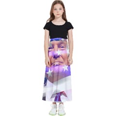 Donald Trump Flag Kids  Flared Maxi Skirt by vintagetrump