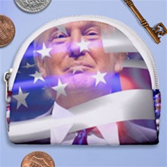 Donald Trump Flag Horseshoe Style Canvas Pouch by vintagetrump