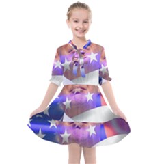 Donald Trump Flag Kids  All Frills Chiffon Dress by vintagetrump