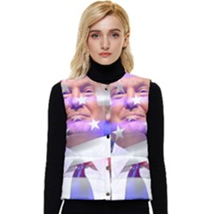 Donald Trump Flag Women s Button Up Puffer Vest