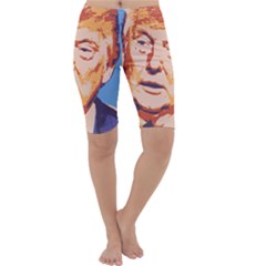 Orange Donald Trump Cropped Leggings 