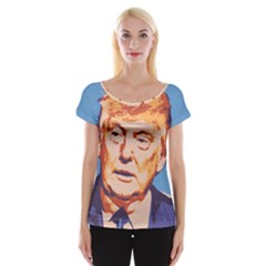 Orange Donald Trump Cap Sleeve Top