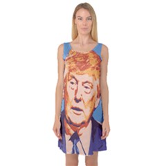 Orange Donald Trump Sleeveless Satin Nightdress