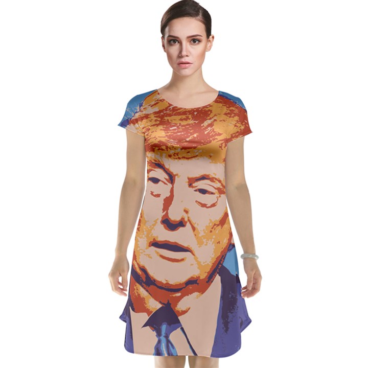 Orange Donald Trump Cap Sleeve Nightdress