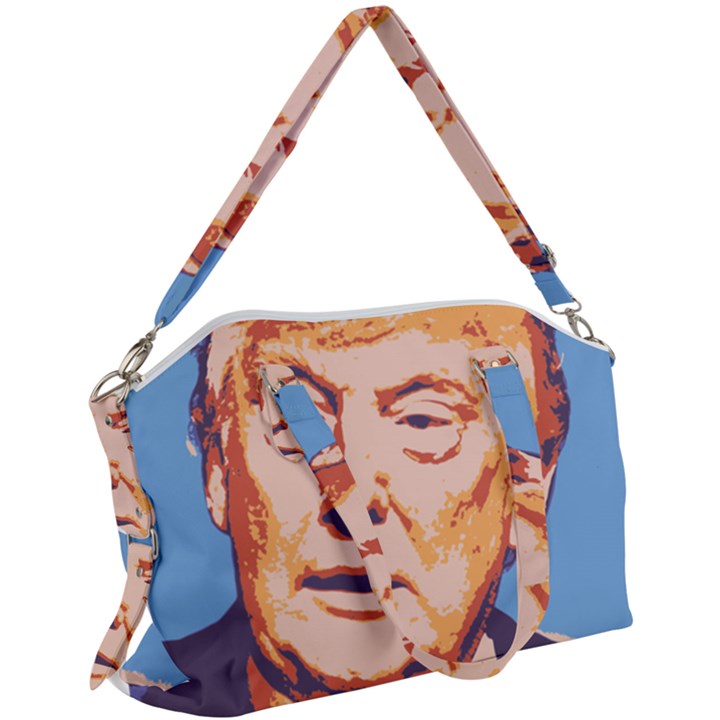 Orange Donald Trump Canvas Crossbody Bag