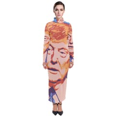 Orange Donald Trump Turtleneck Maxi Dress by vintagetrump