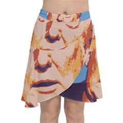 Orange Donald Trump Chiffon Wrap Front Skirt by vintagetrump