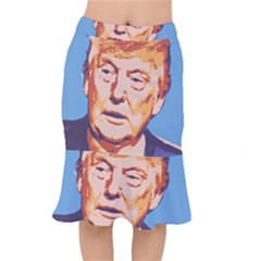 Orange Donald Trump Short Mermaid Skirt by vintagetrump