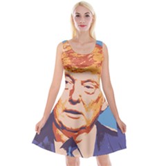 Orange Donald Trump Reversible Velvet Sleeveless Dress by vintagetrump