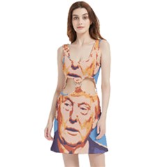 Orange Donald Trump Velour Cutout Dress by vintagetrump