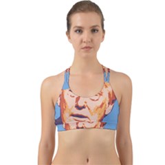 Orange Donald Trump Back Web Sports Bra