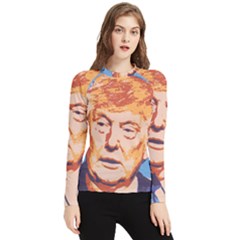 Orange Donald Trump Women s Long Sleeve Rash Guard