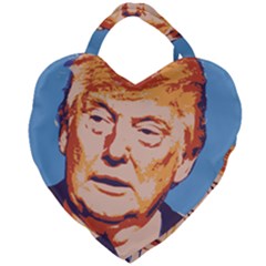 Orange Donald Trump Giant Heart Shaped Tote