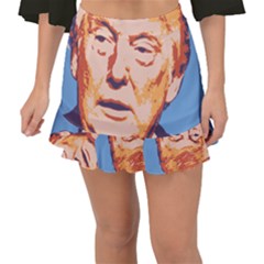 Orange Donald Trump Fishtail Mini Chiffon Skirt by vintagetrump