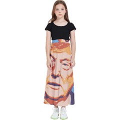 Orange Donald Trump Kids  Flared Maxi Skirt by vintagetrump