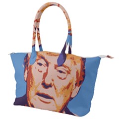 Orange Donald Trump Canvas Shoulder Bag