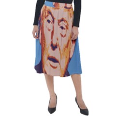 Orange Donald Trump Classic Velour Midi Skirt  by vintagetrump