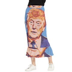 Orange Donald Trump Maxi Fishtail Chiffon Skirt by vintagetrump