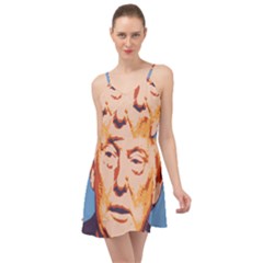 Orange Donald Trump Summer Time Chiffon Dress by vintagetrump