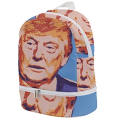 Orange Donald Trump Zip Bottom Backpack by vintagetrump