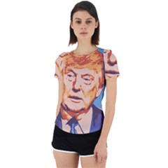 Orange Donald Trump Back Cut Out Sport T-shirt