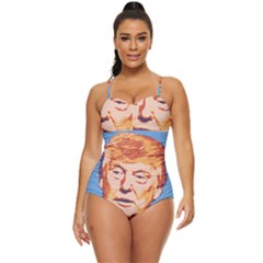 Orange Donald Trump Retro Full Coverage Swimsuit by vintagetrump