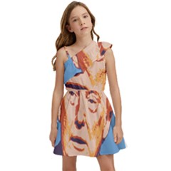 Orange Donald Trump Kids  One Shoulder Party Dress by vintagetrump