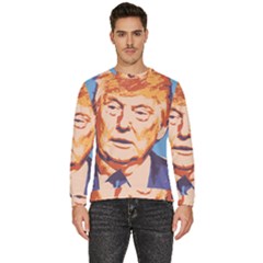 Orange Donald Trump Men s Fleece Sweatshirt