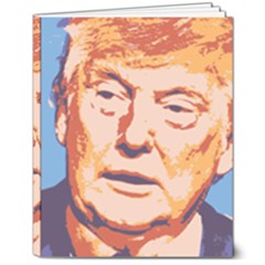 Orange Donald Trump 8  X 10  Hardcover Notebook