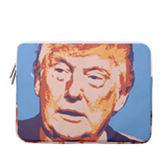 Orange Donald Trump 13  Vertical Laptop Sleeve Case With Pocket by vintagetrump