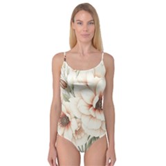 Floral Design Camisole Leotard 