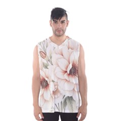 Floral Design Men s Basketball Tank Top