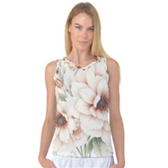 Floral Design Women s Basketball Tank Top by myclothy