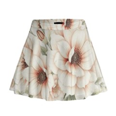 Floral Design Mini Flare Skirt