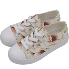 Floral Design Kids  Low Top Canvas Sneakers