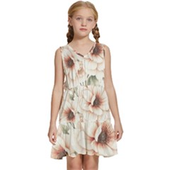 Floral Design Kids  Sleeveless Tiered Mini Dress