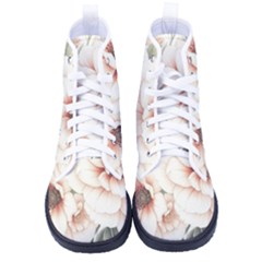 Floral Design Men s High-top Canvas Sneakers by myclothy