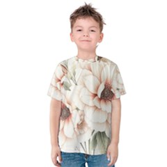 Floral Design 02 Kids  Cotton T-shirt