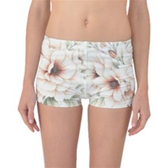 Floral Design 02 Boyleg Bikini Bottoms