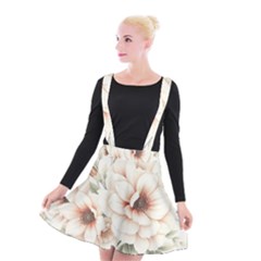 Floral Design 02 Suspender Skater Skirt by myclothy