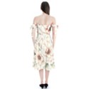 Floral Design 02 Shoulder Tie Bardot Midi Dress View2