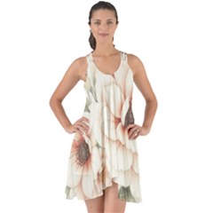 Floral Design 02 Show Some Back Chiffon Dress