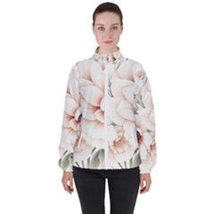 Floral Design 02 Women s High Neck Windbreaker