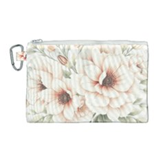 Floral Design 02 Canvas Cosmetic Bag (large)