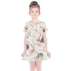 Floral Design 02 Kids  Simple Cotton Dress